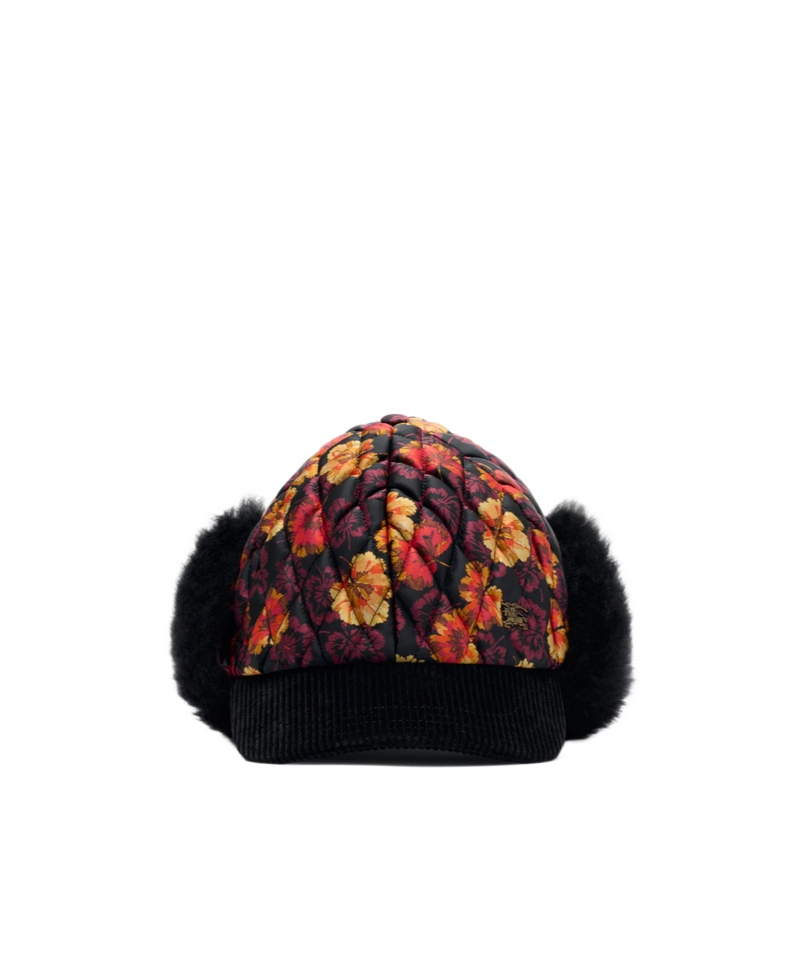 Burberry Quilted Floral Baseball Cap In Red