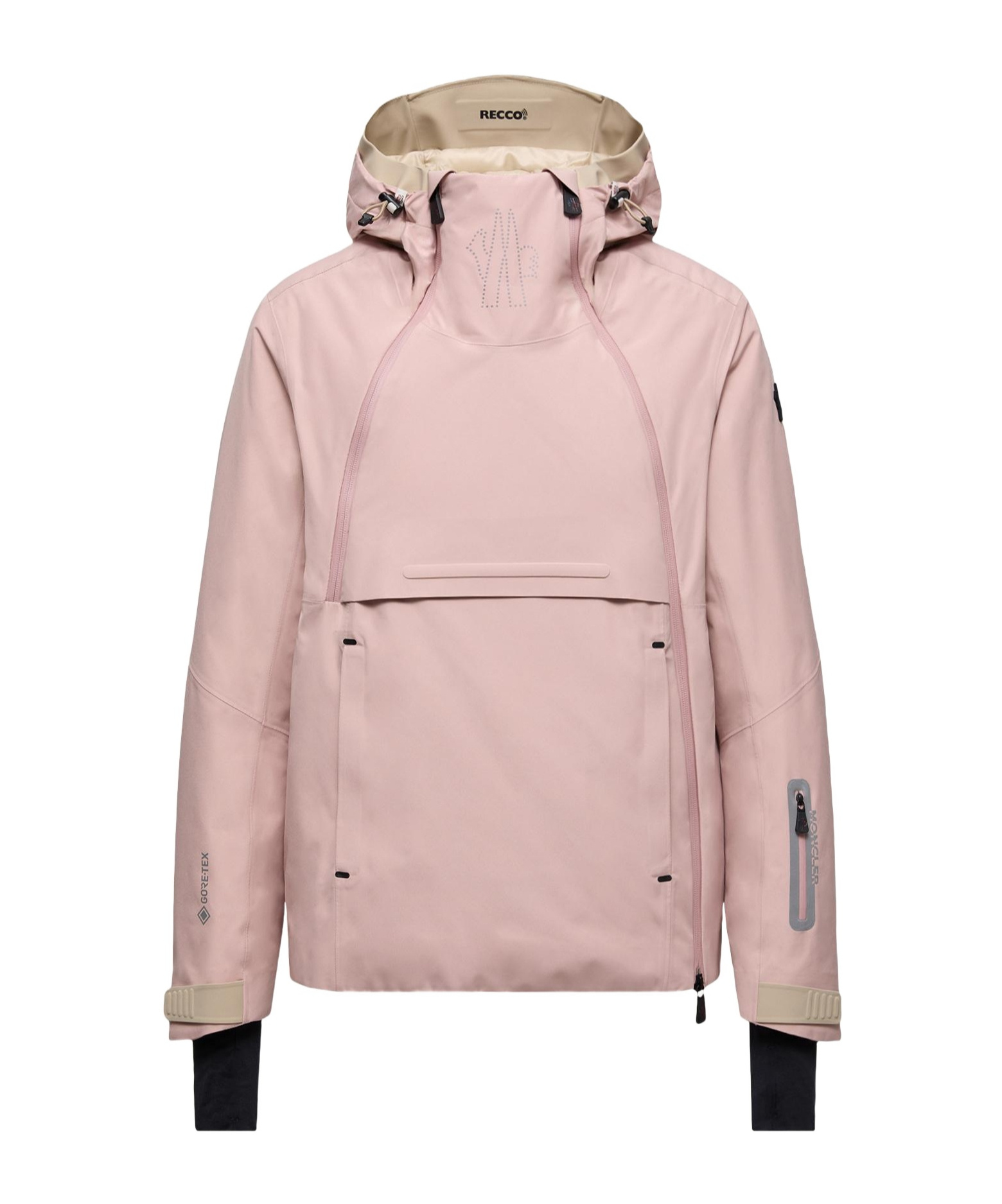 Moncler Ampay Gore-tex Hooded Padded Ski Jacket In Pink