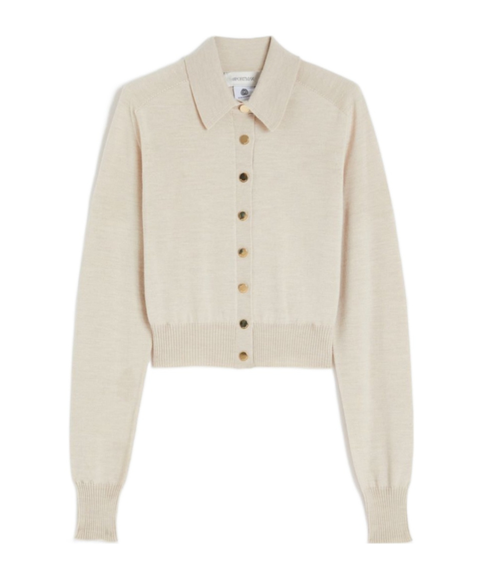 Sportmax Wool Cardigan In Neutral