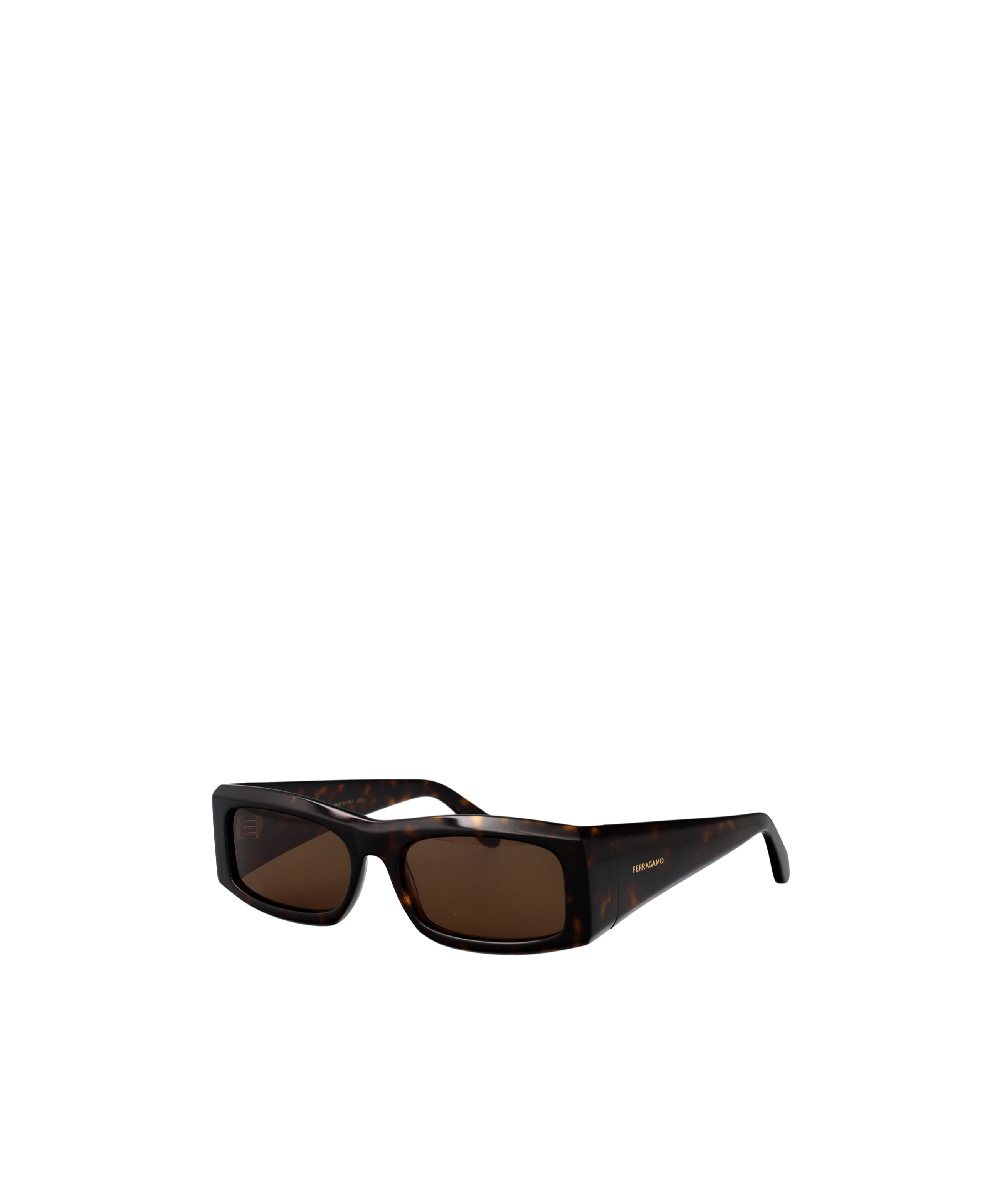 Ferragamo Rectangle-frame Sunglasses In Brown