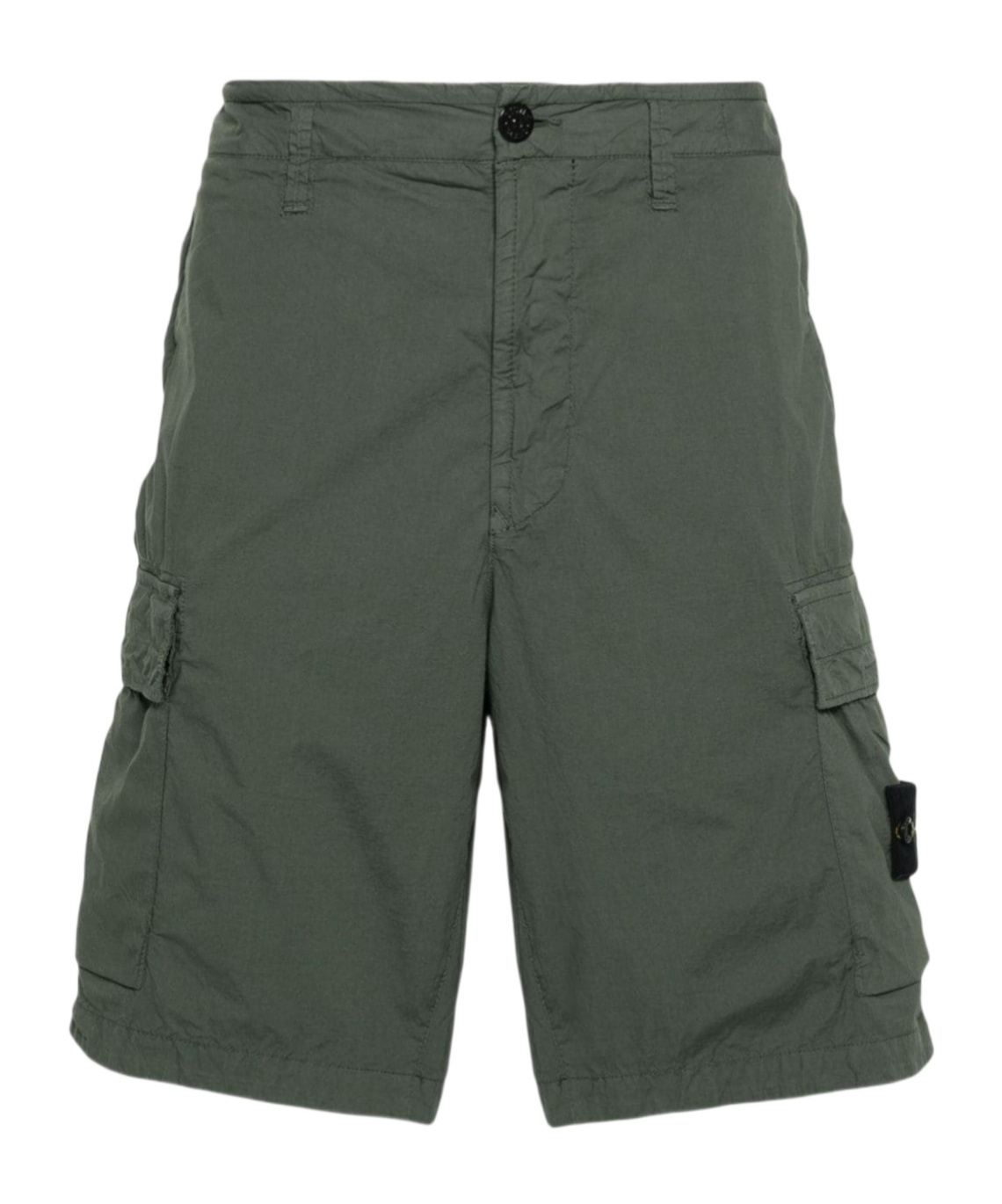 Stone Island Taffeta Cargo Shorts In Green