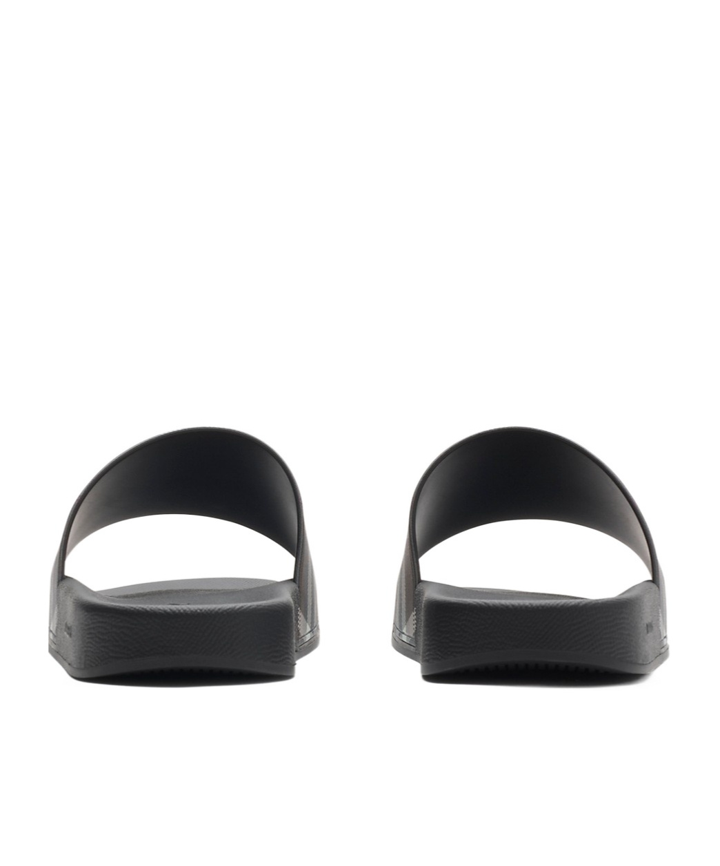 Burberry Check-print Flat Slides In Black