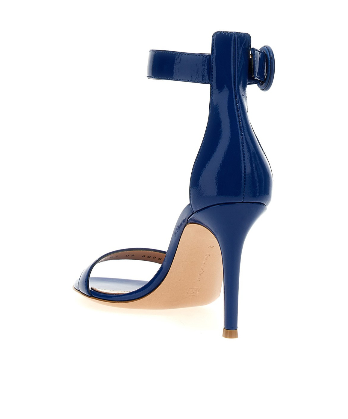 Gianvito Rossi Round-headed High-heeled Sandals In Blue