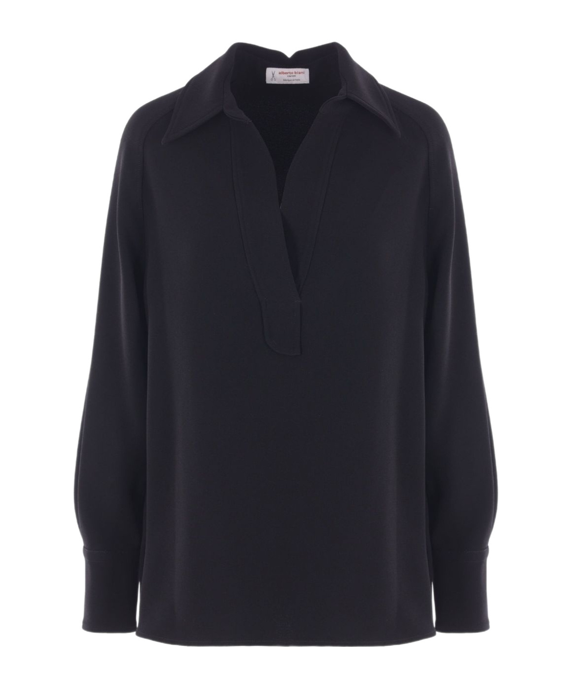 Alberto Biani Crepe Blouse In Black