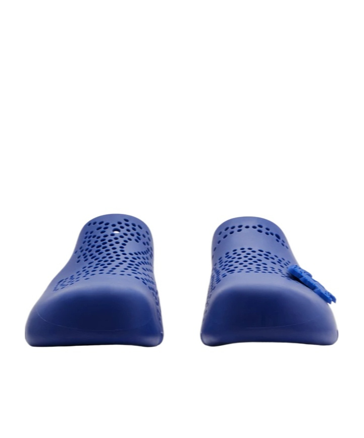Burberry Stingray Perforated Slides In Blue