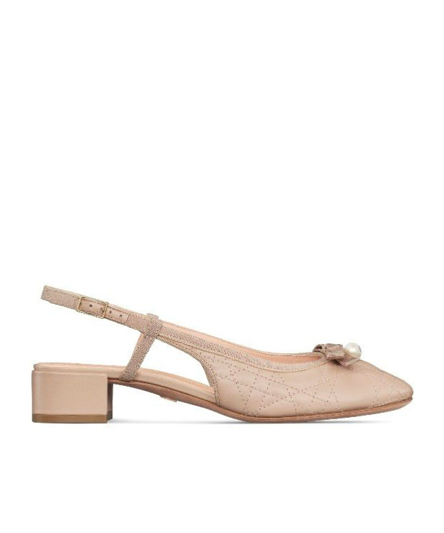 Dior Open-heeled Flats In Nude