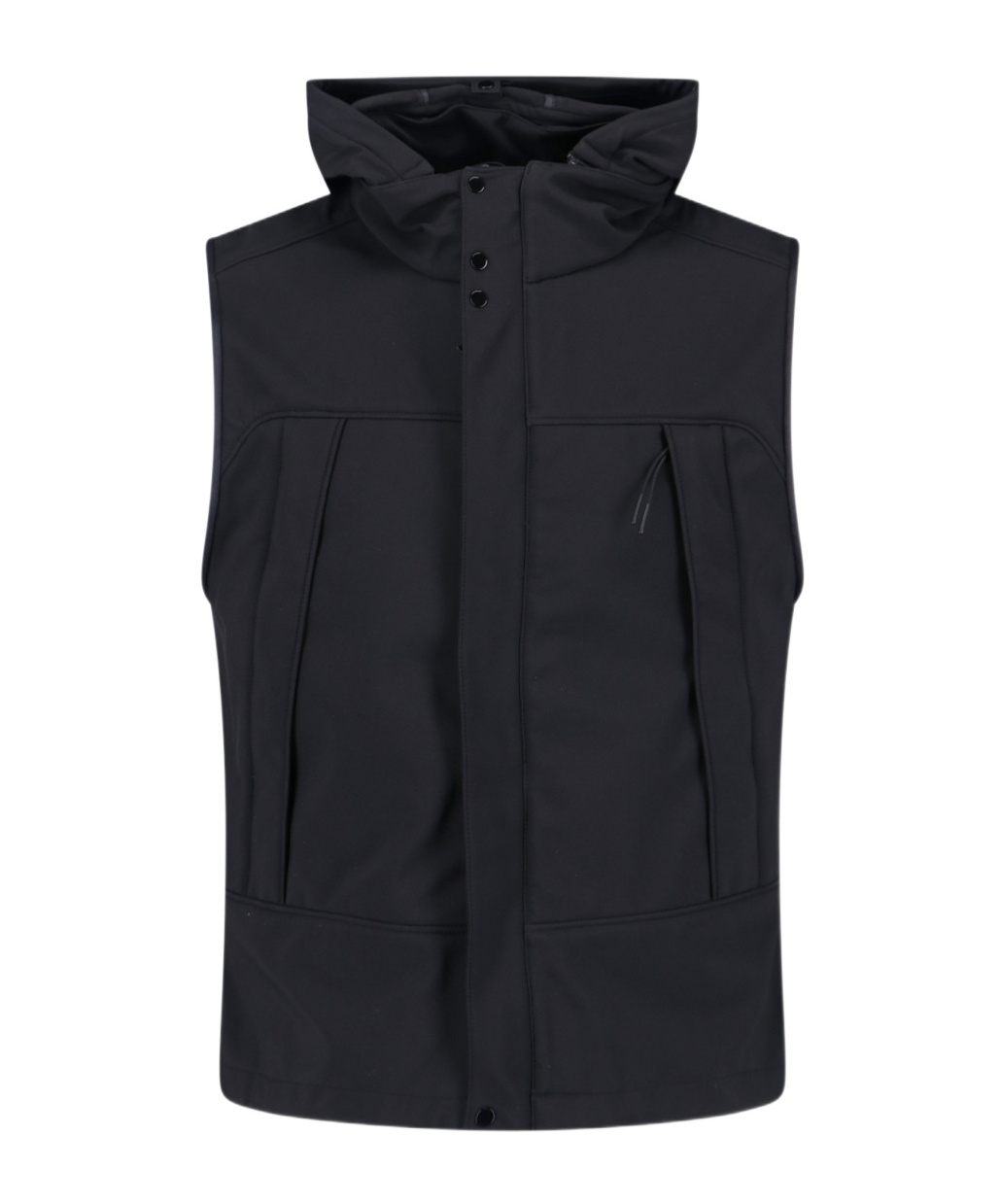 C.p. Company Mens Sleeveless Jacket With Integrated Goggles And High Collar In Black