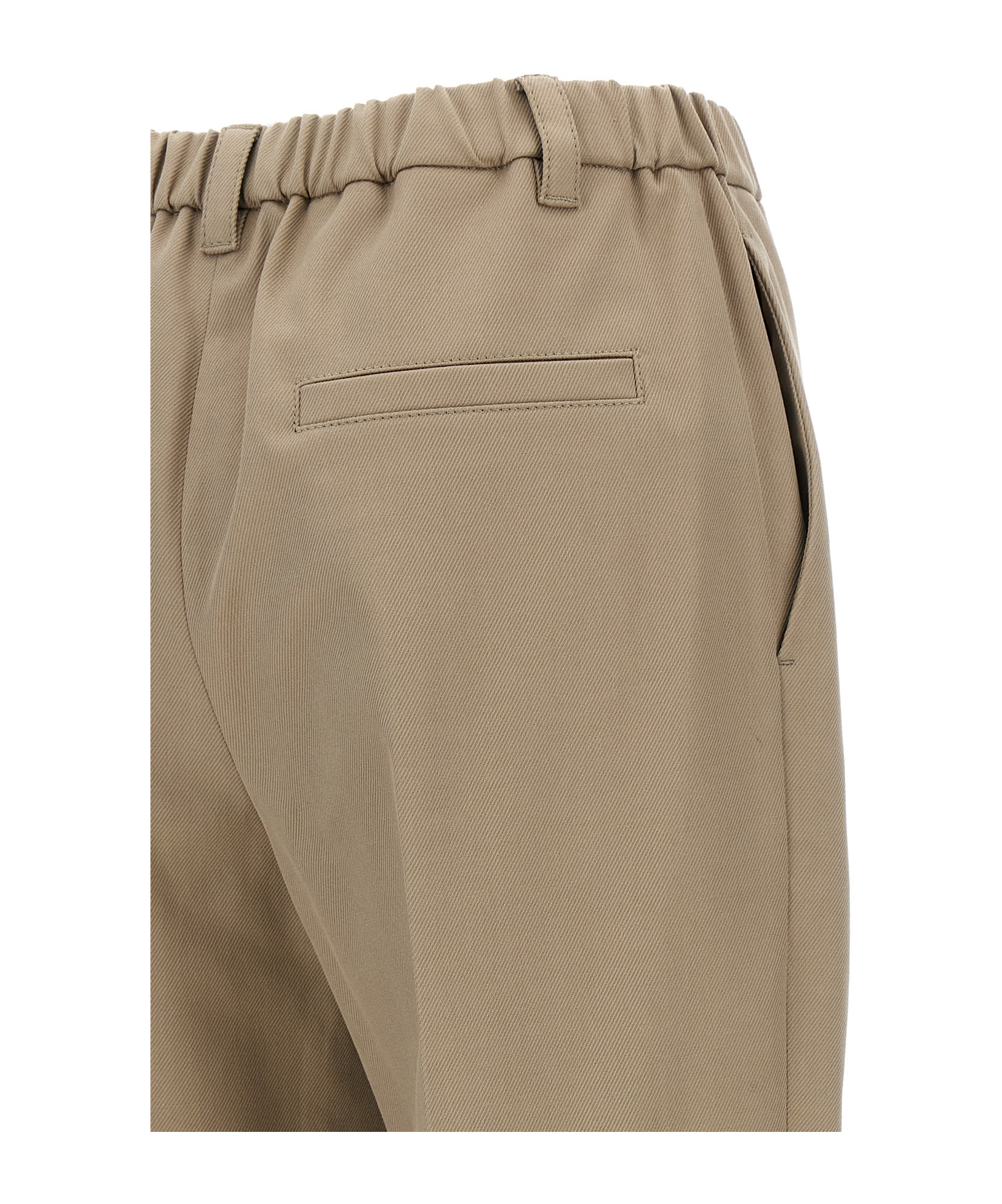 Brunello Cucinelli Single-pleat Straight-leg Trousers In Brown