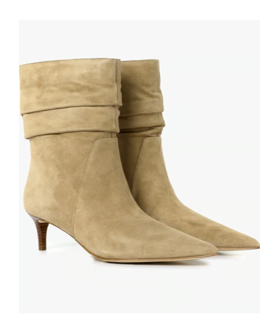 Michael Michael Kors 50mm Ruched Pointed-toe Boots In Brown