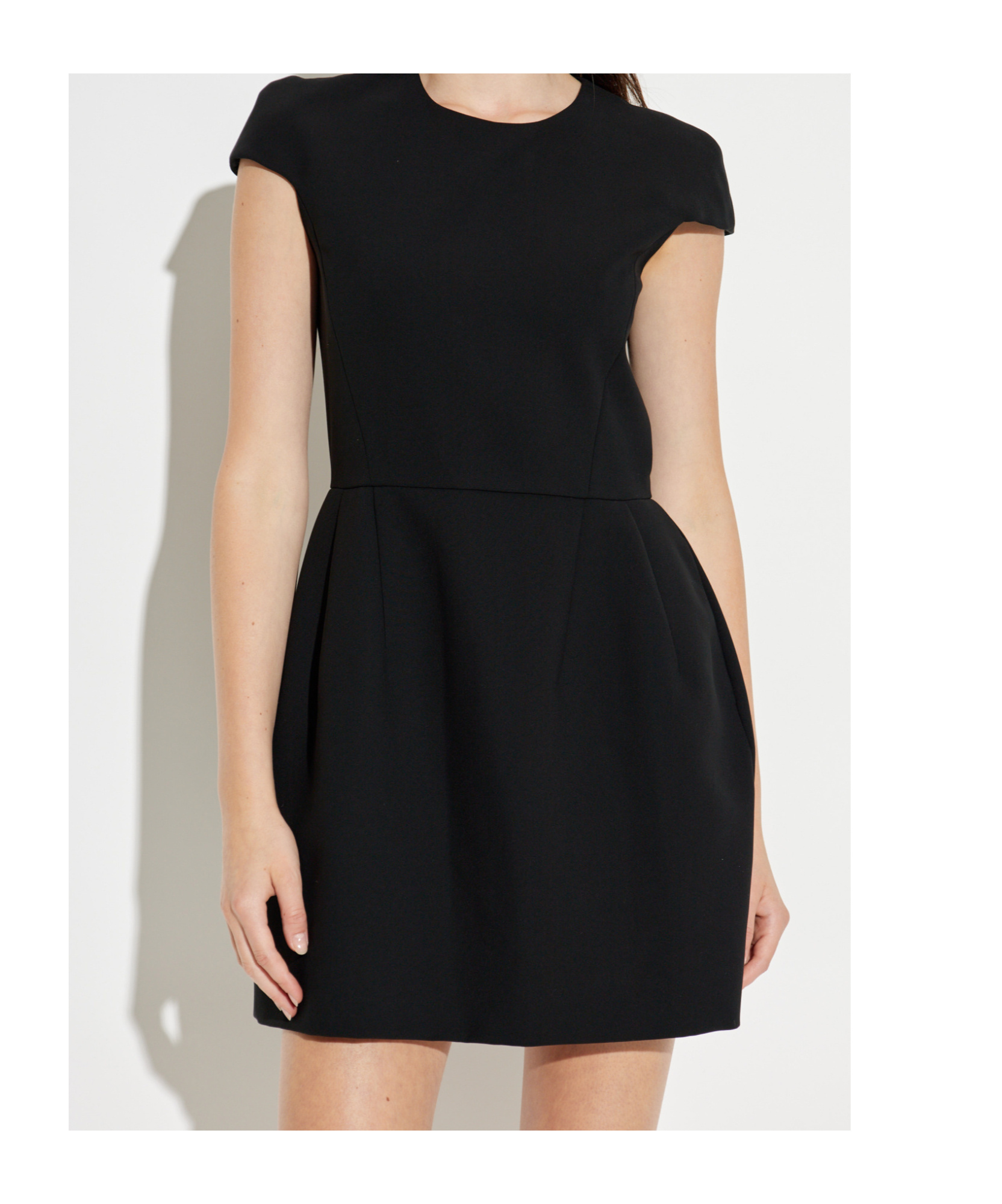 Moschino Fitted Knee-length Dress Cap Sleeves In Black