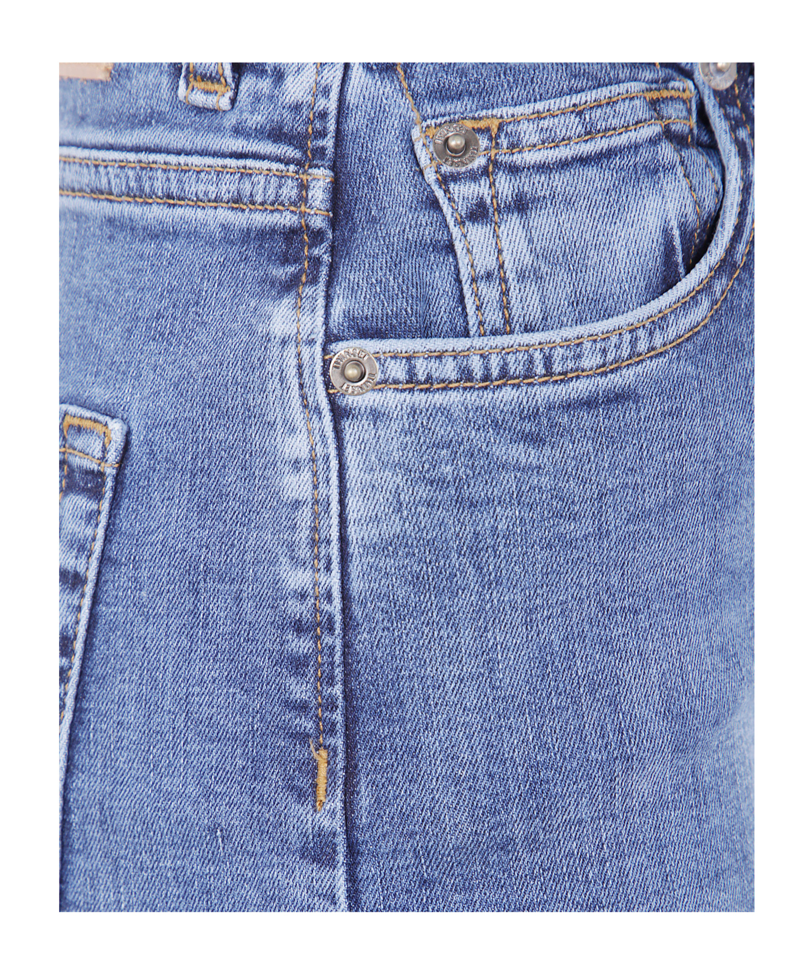 Twinset Classic High-waisted Straight Leg Jeans In Blue