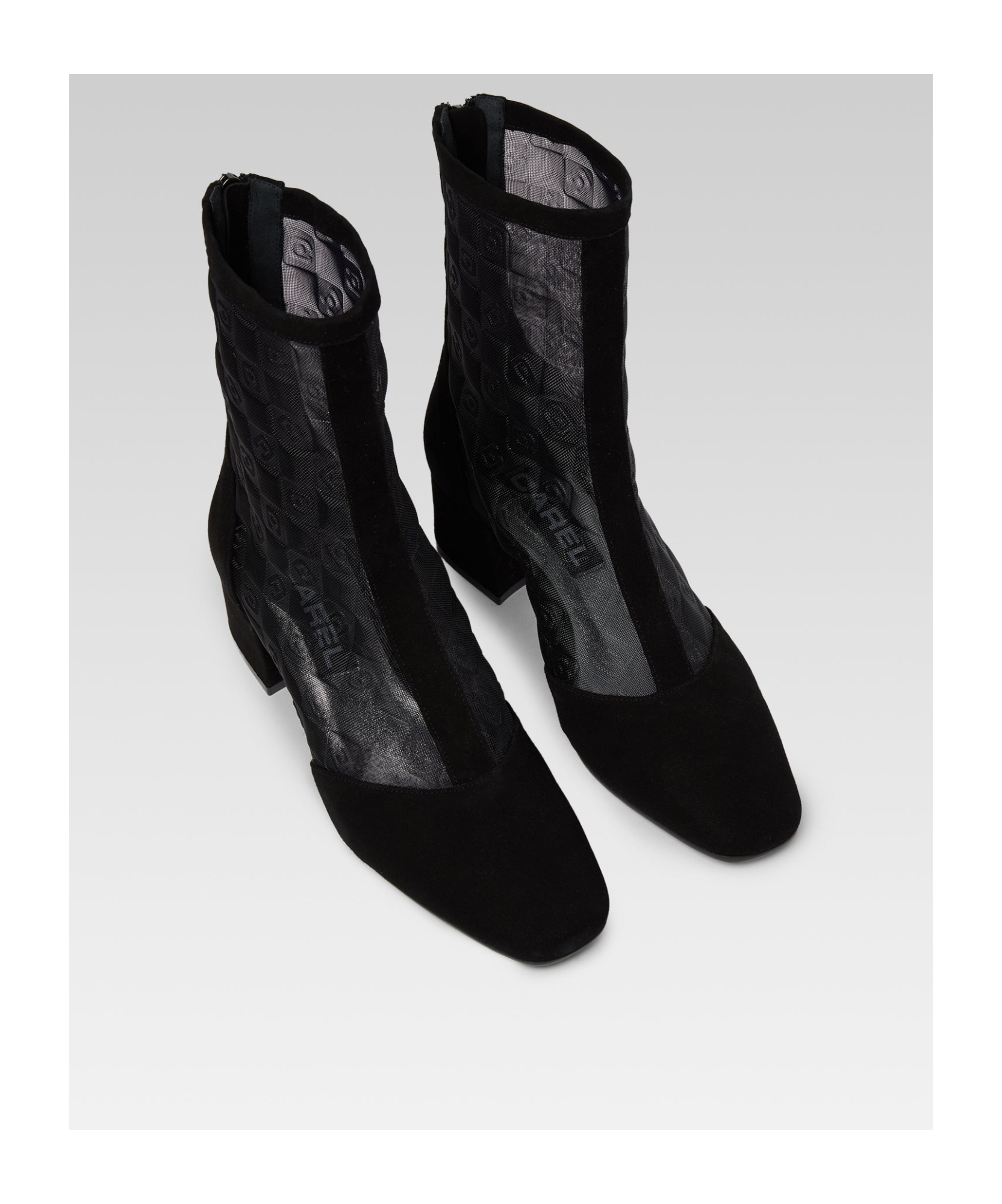 Carel Paris Mesh Short Boots In Black