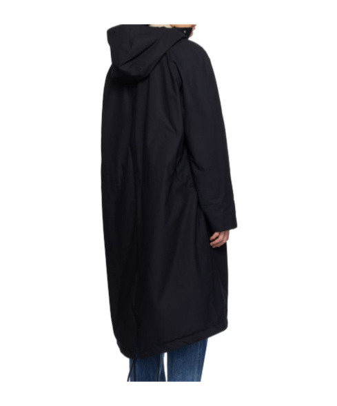 Jil Sander Hooded Padded Parka Coat In Black