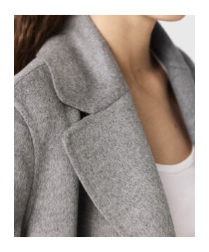 Stella Mccartney Belted Double Face Wool Wrap Coat In Gray