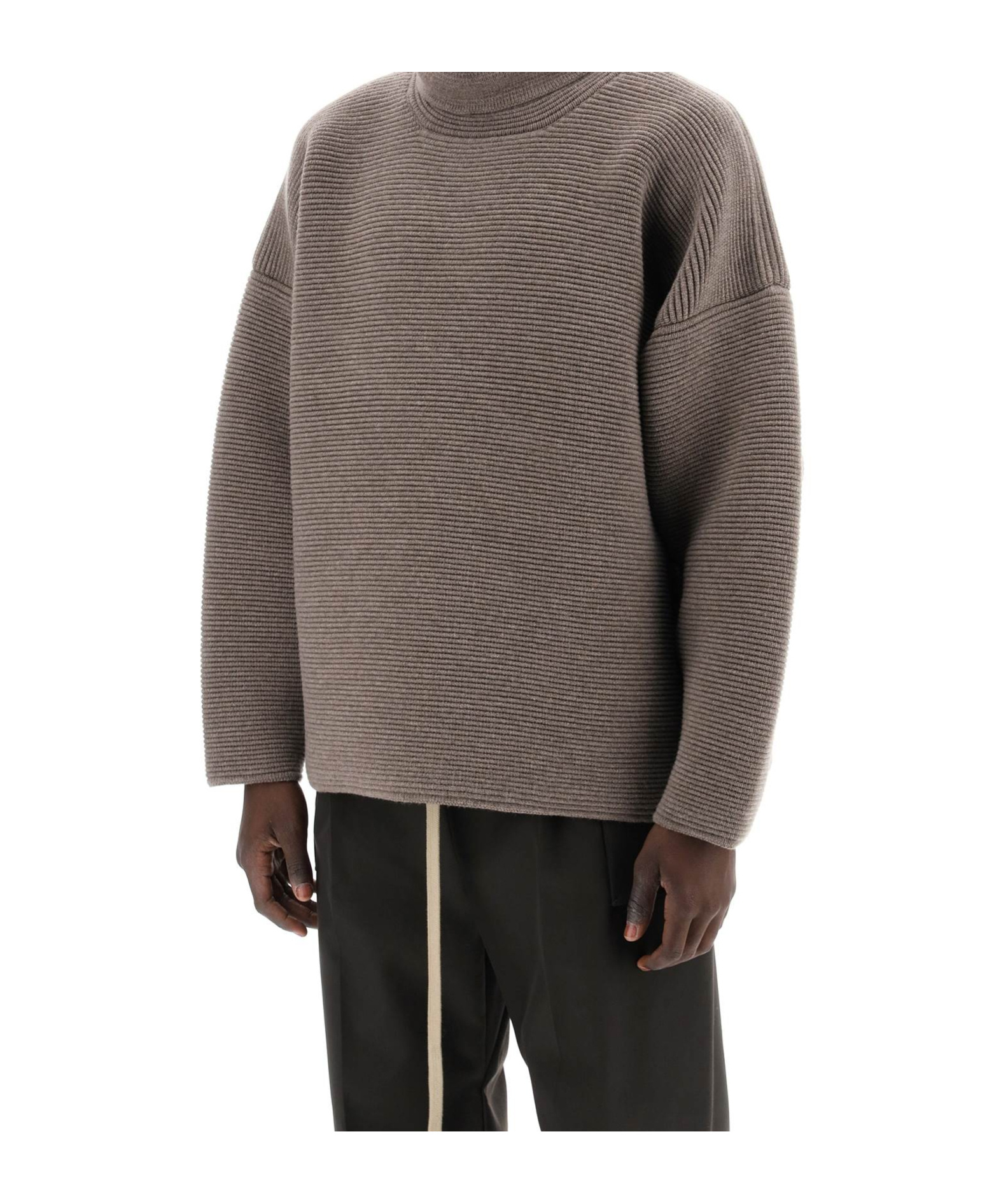 Fear Of God High Neck Drop Shoulder Jumper In Multi
