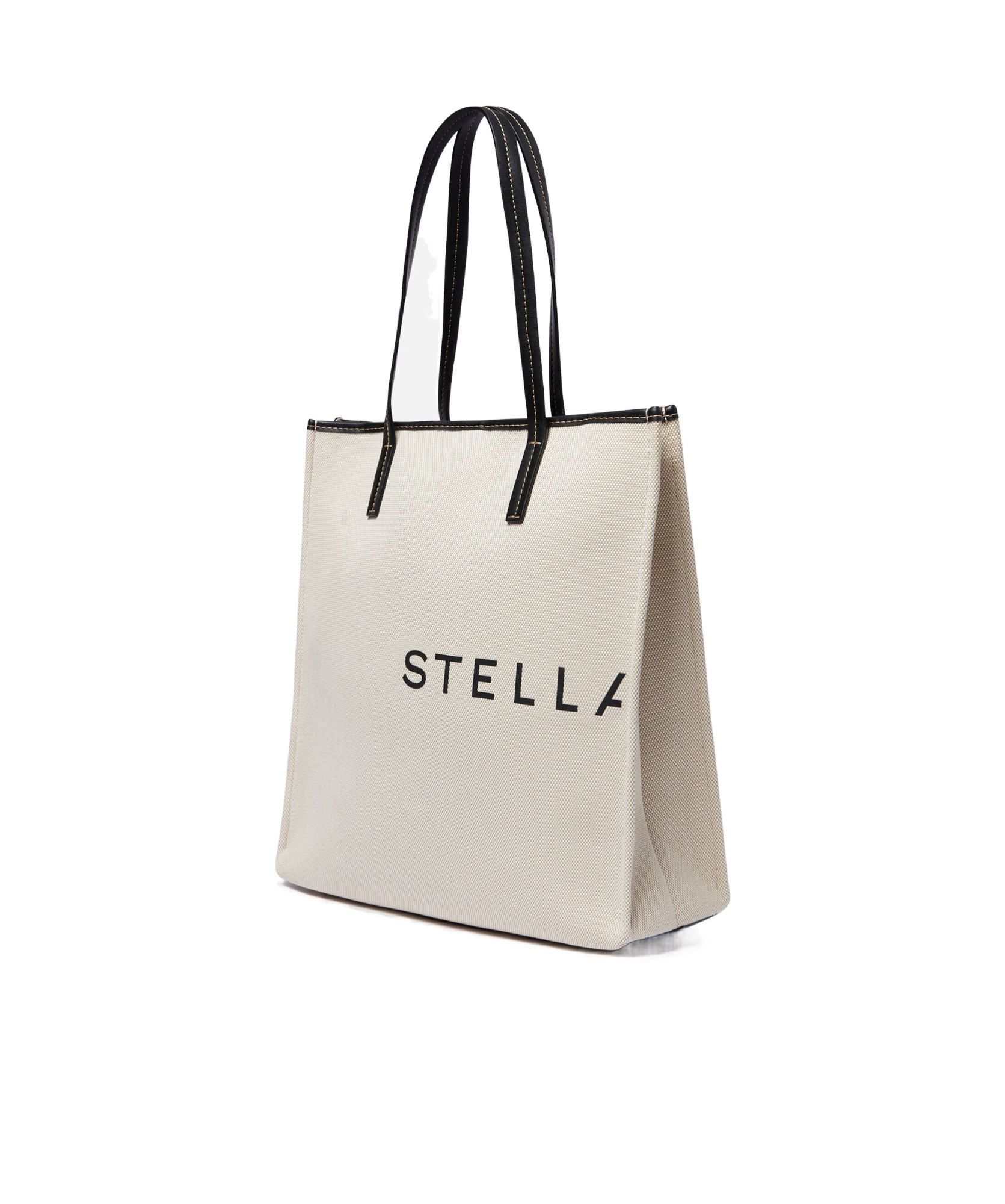 Stella Mccartney Smc Canvas Large Handbag In Nude