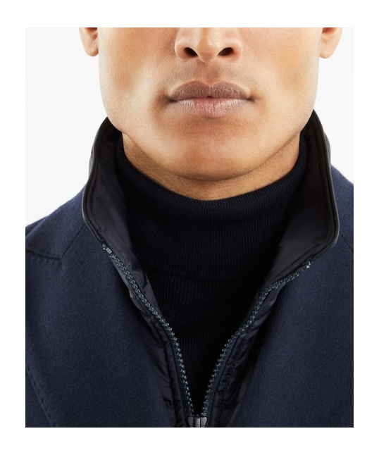 Fay Double-breasted Wool Double Coat In Black