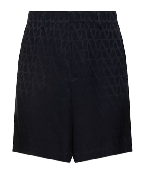 Valentino Textured Patterned Trousers With Side And Back Pockets