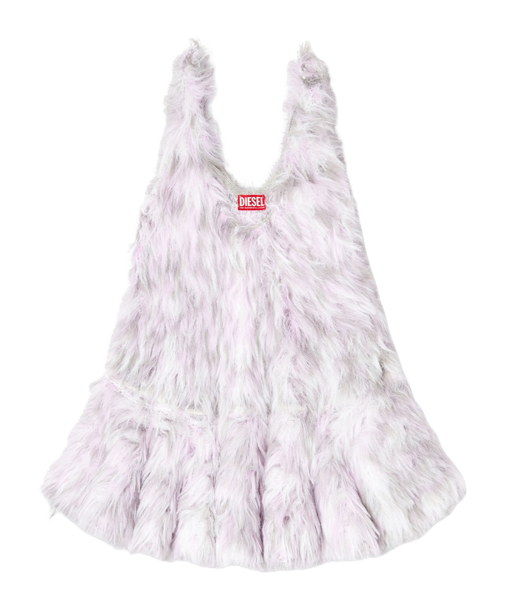 Diesel Jacquard-knit Mini Dress In White