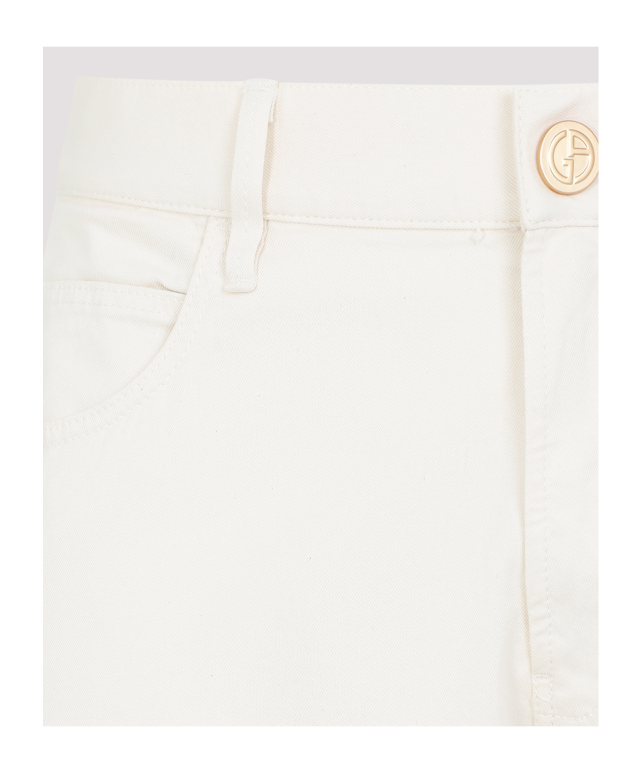 Giorgio Armani Straight-leg Trousers In Luxurious Cotton-silk Blend In White