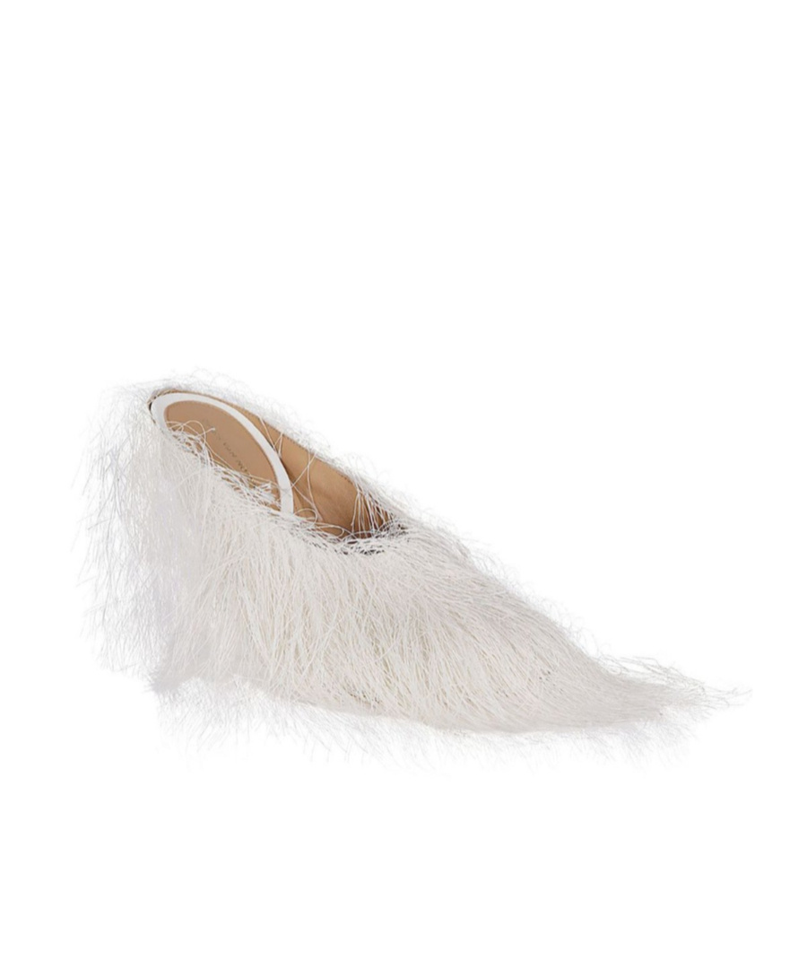 Dries Van Noten Fringed-detail Slip-on Pumps In White