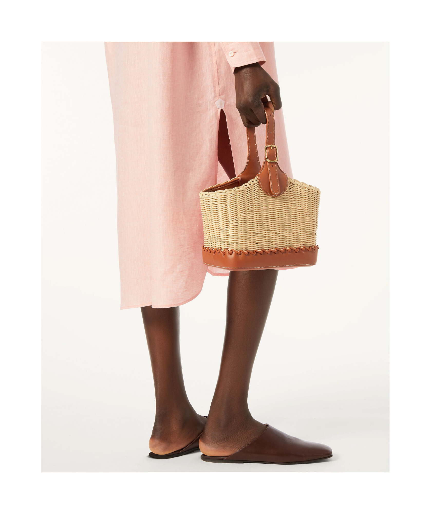 Loro Piana Bobbin Bucket Bag Wicker