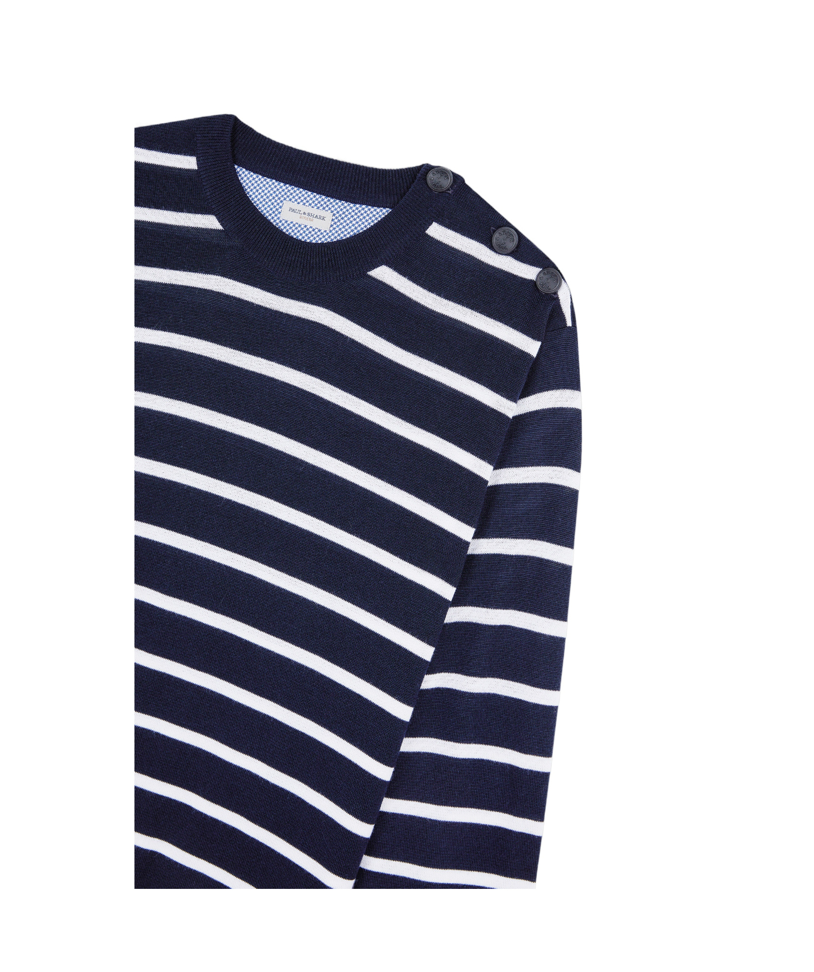 Paul & Shark Stripe Pattern Sweater In Black