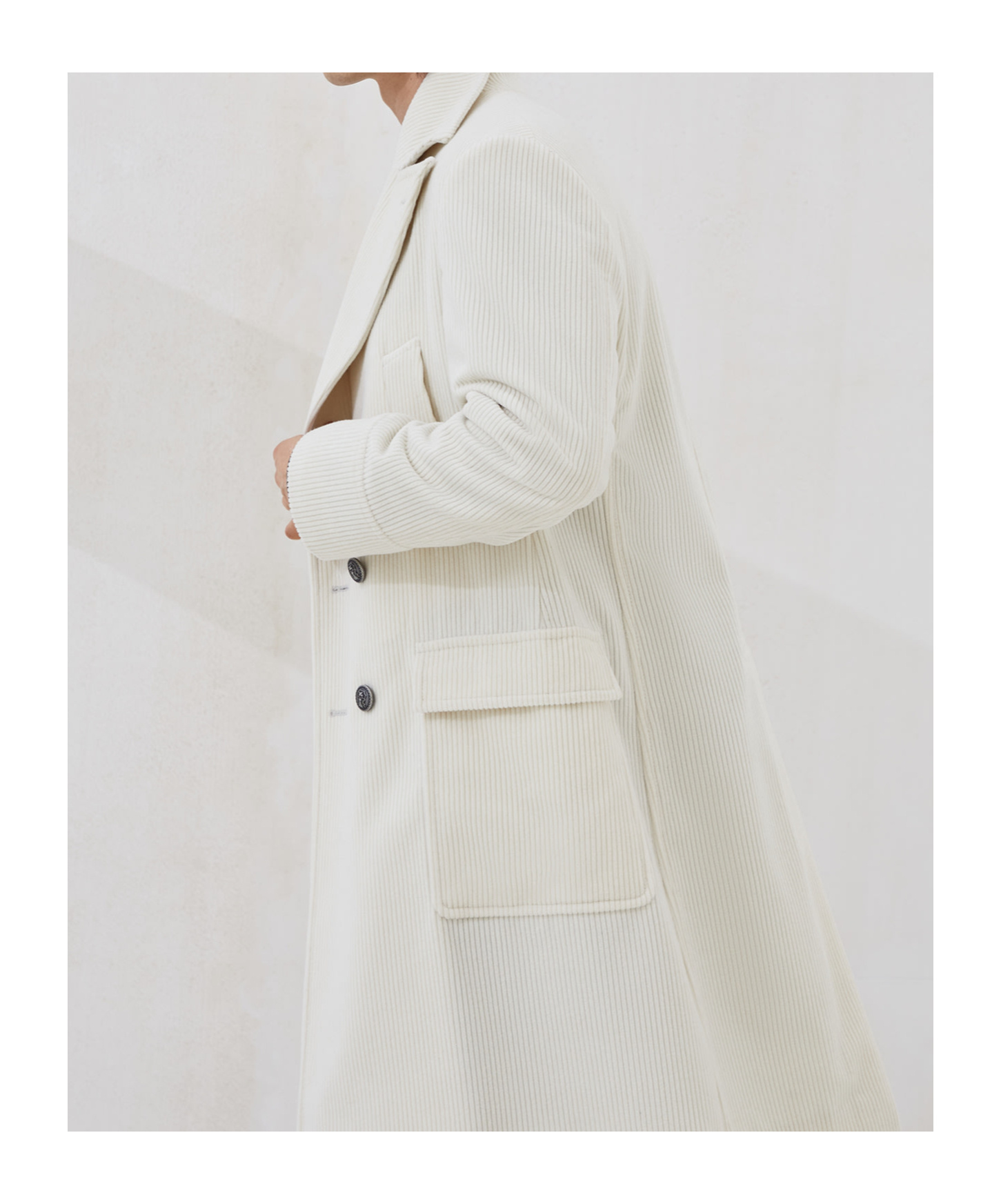 Brunello Cucinelli One-and-a-half-breasted Coat In White