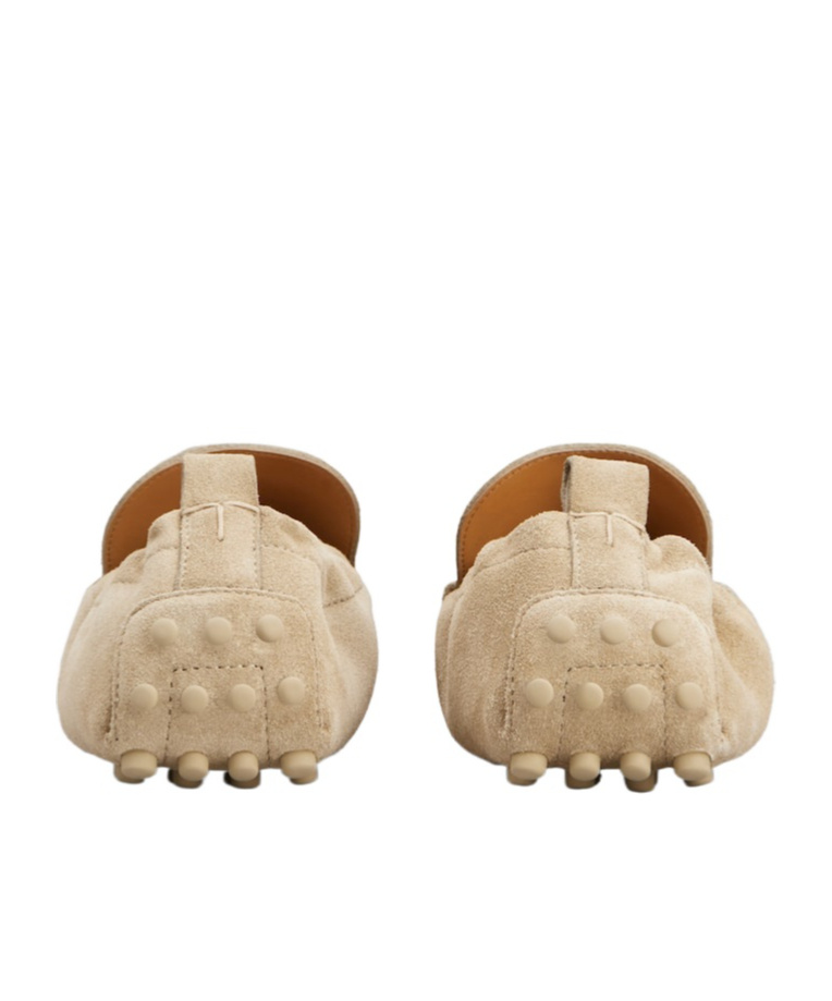 Tod's Round-head Driving Shoes In Nude