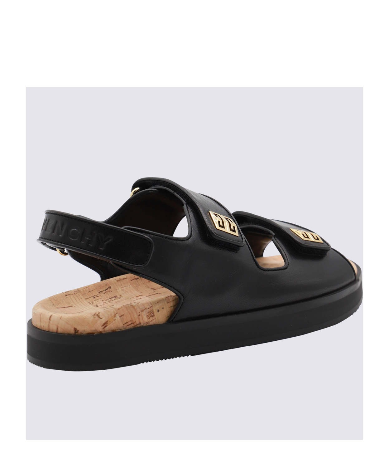 Givenchy Leather Sandals With 4g Buckles In Black