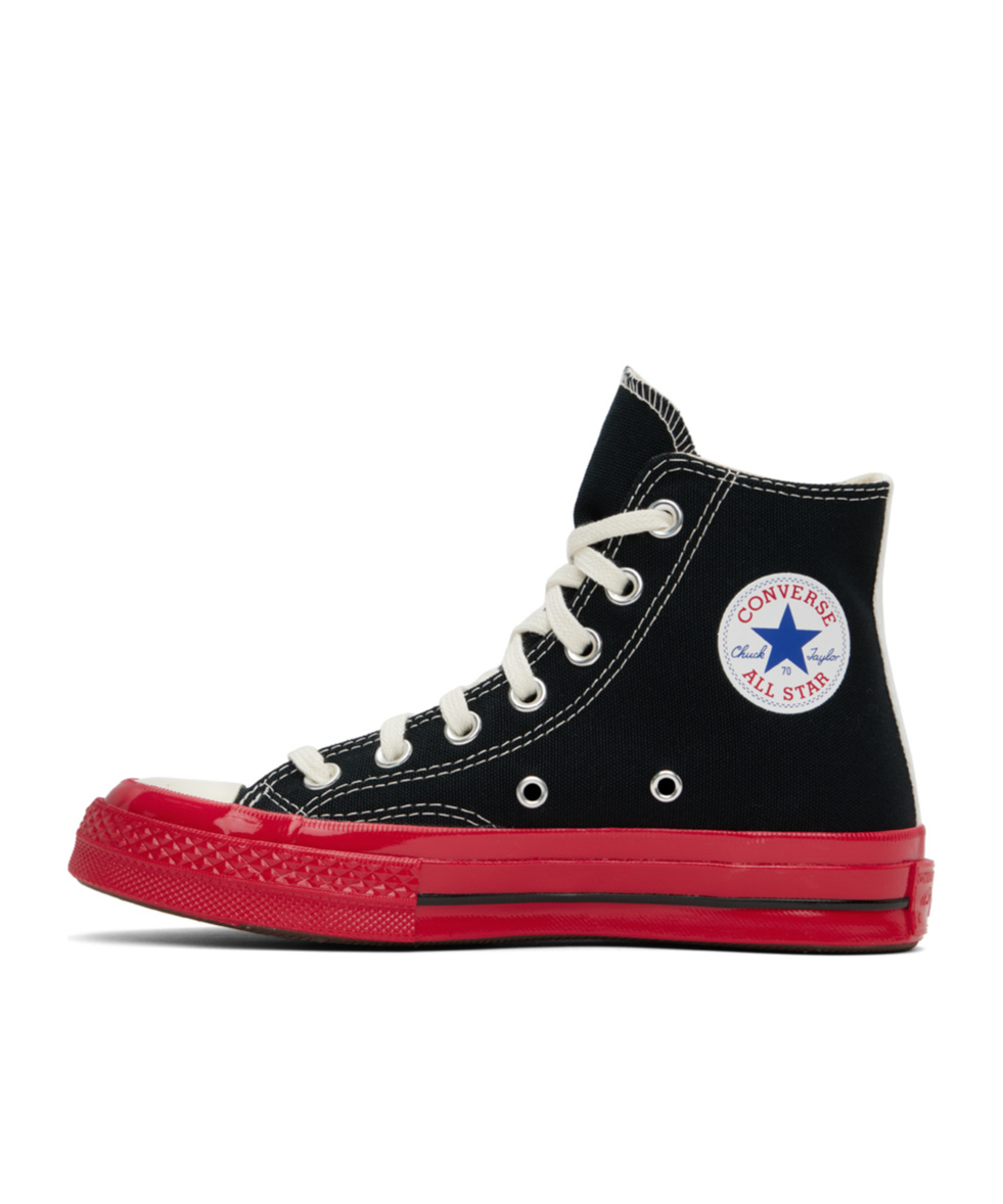 Comme Des Garçons Play Heart Logo Sneakers In Black