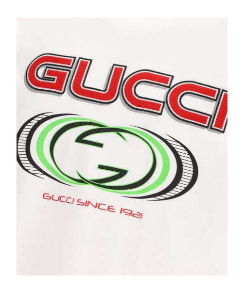 Shop Gucci Logo-print Cotton T-shirt In White