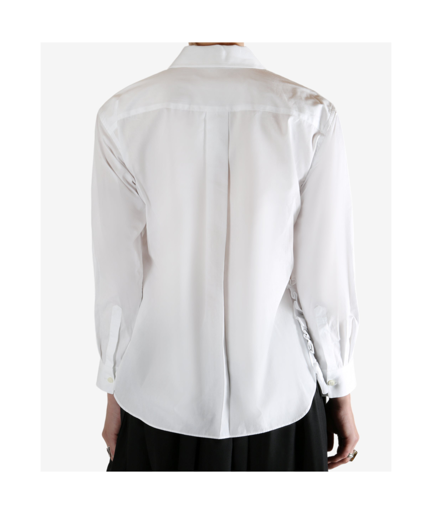 Comme Des Garçons Long-sleeved Shirt In White