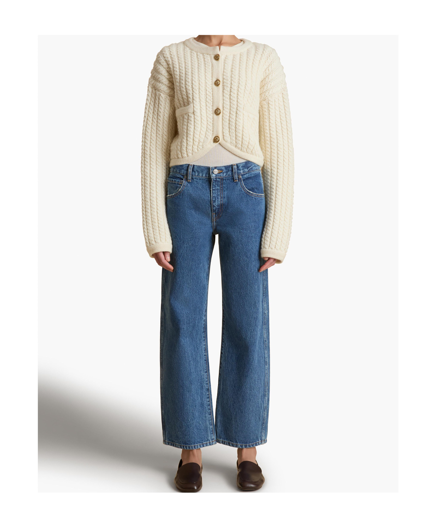 Shop Khaite Balser Cardigan In Nude