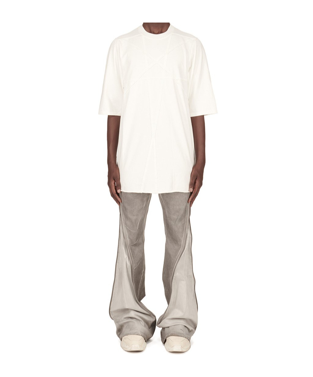 Rick Owens Drkshdw Short-sleeved T-shirt In White