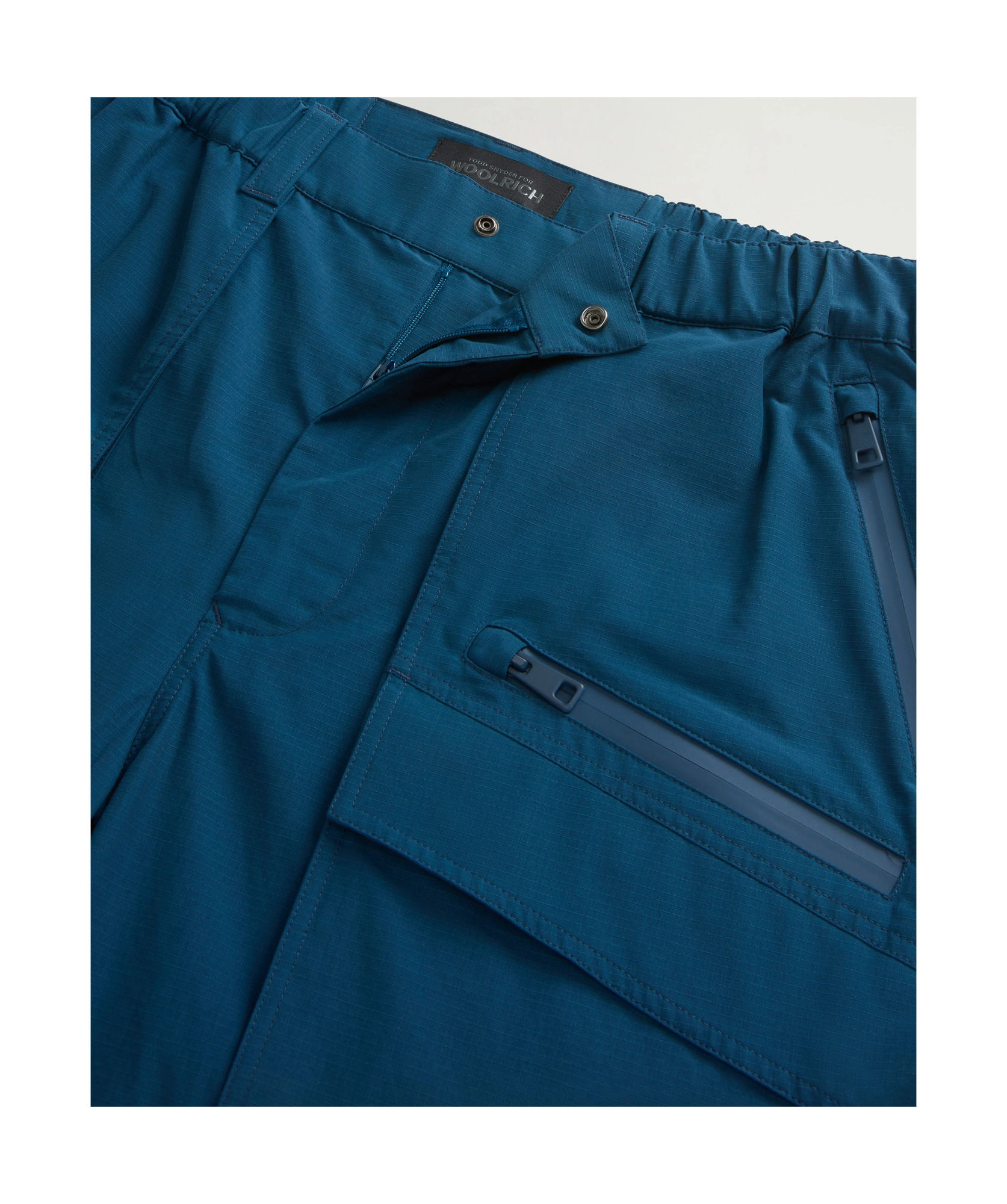 Woolrich 2-in-1 Pants In Cotton- And Nylon-blend Olmetex Ripstop By Todd Snyder In Blue