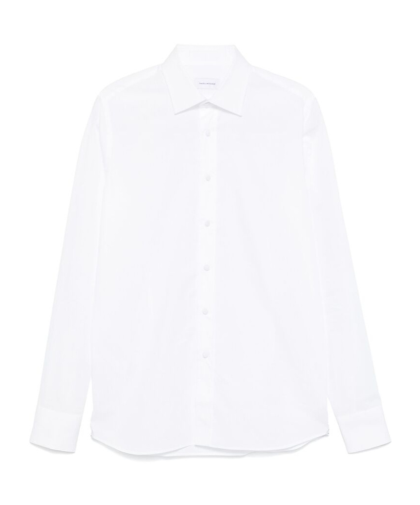 Shop Tagliatore Long-sleeved Shirt In White