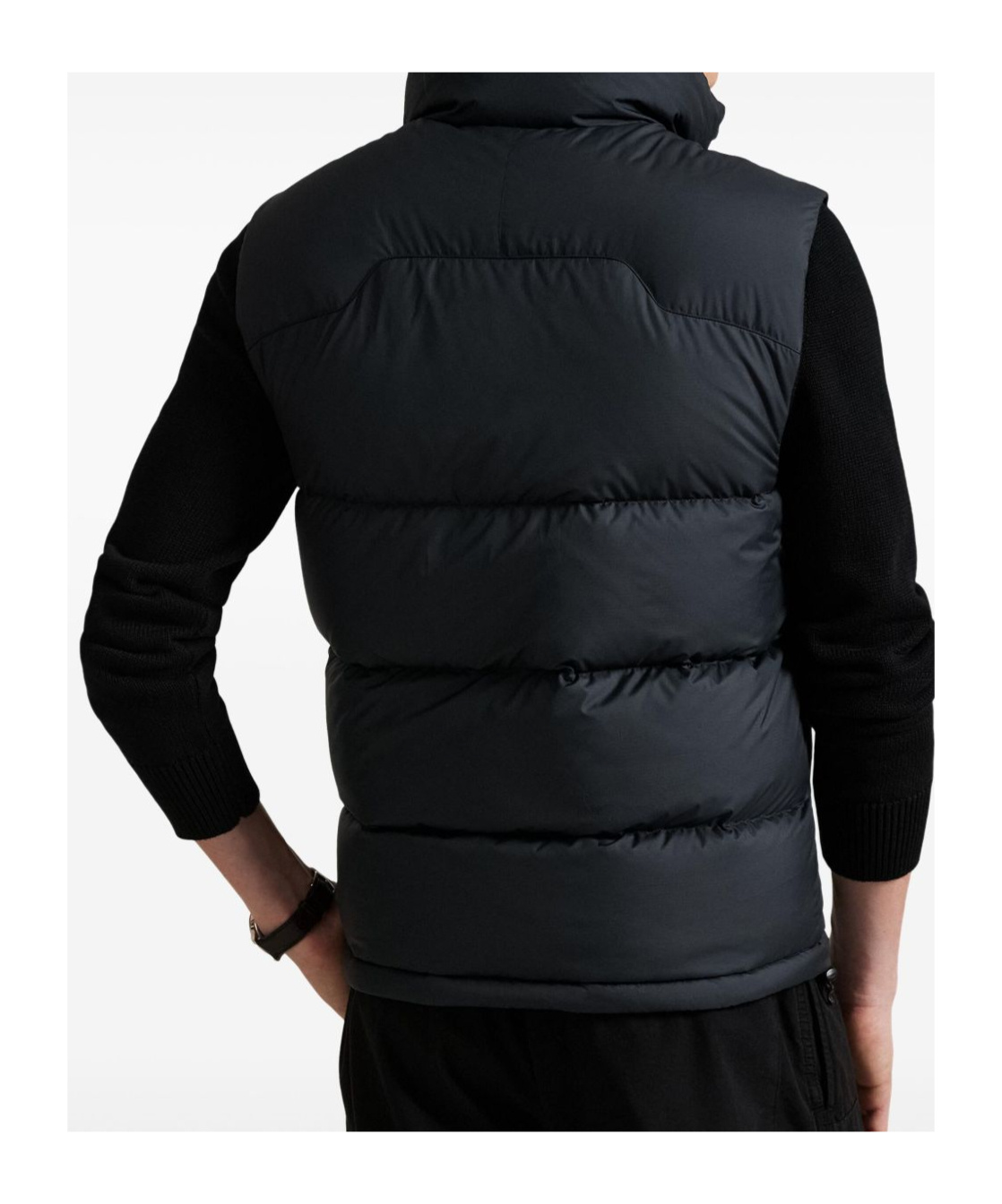 Polo Ralph Lauren Mens Annual Core Padded Regular-fit Recycled-polyester-down Gilet Polo Black In Blue