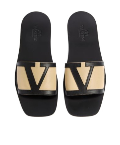 Valentino Garavani Viva Superstar Slide Sandal In Nappa Leather In Black