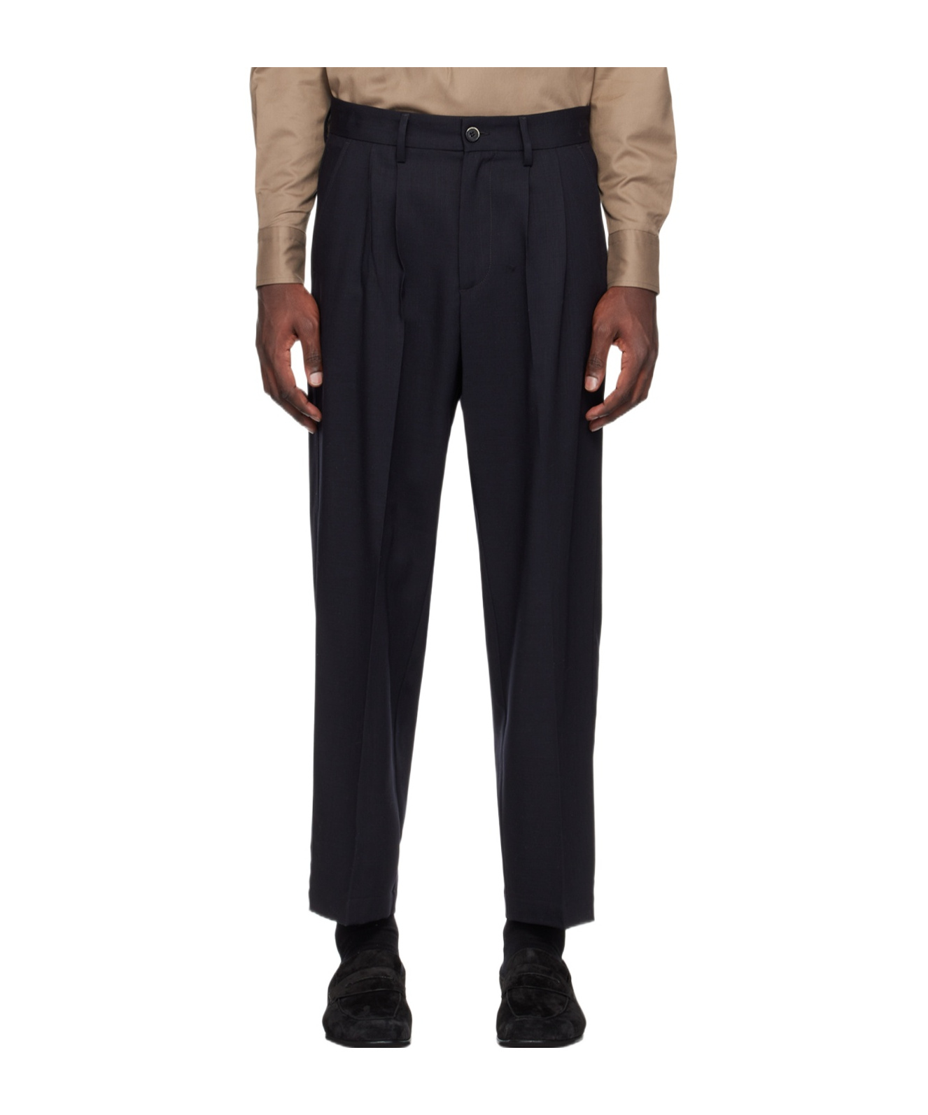 Barena Venezia Straight-leg Cropped Trousers In Black