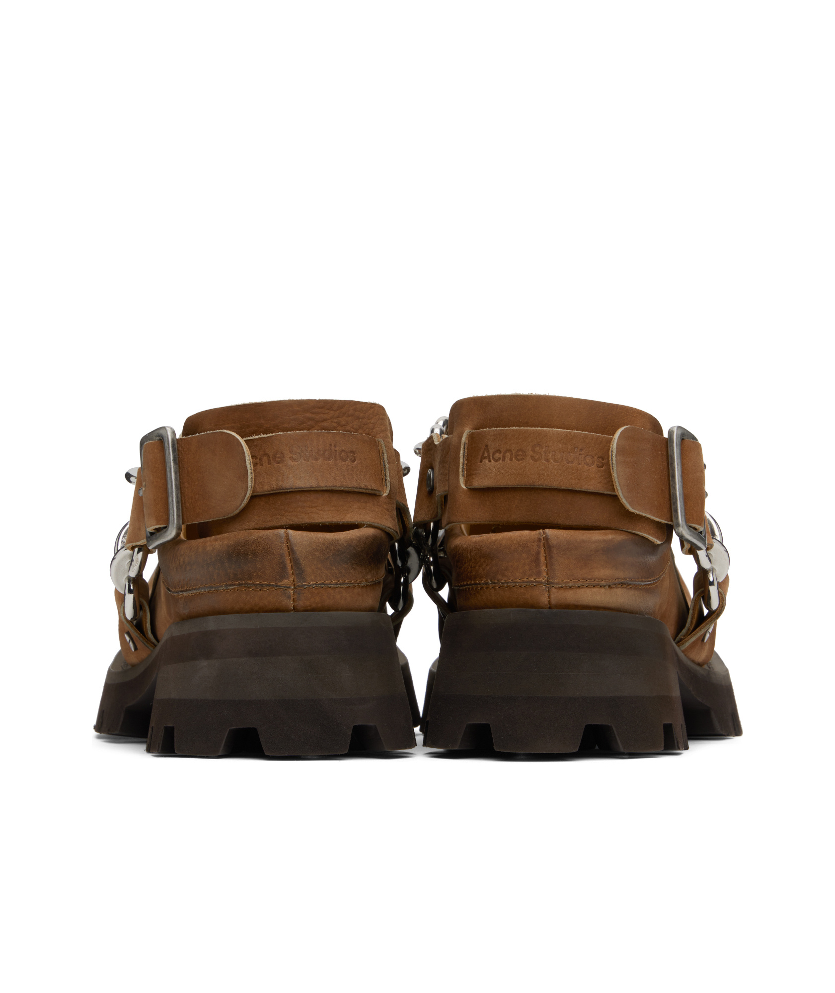 Acne Studios Balius Slingback Shoe In Brown