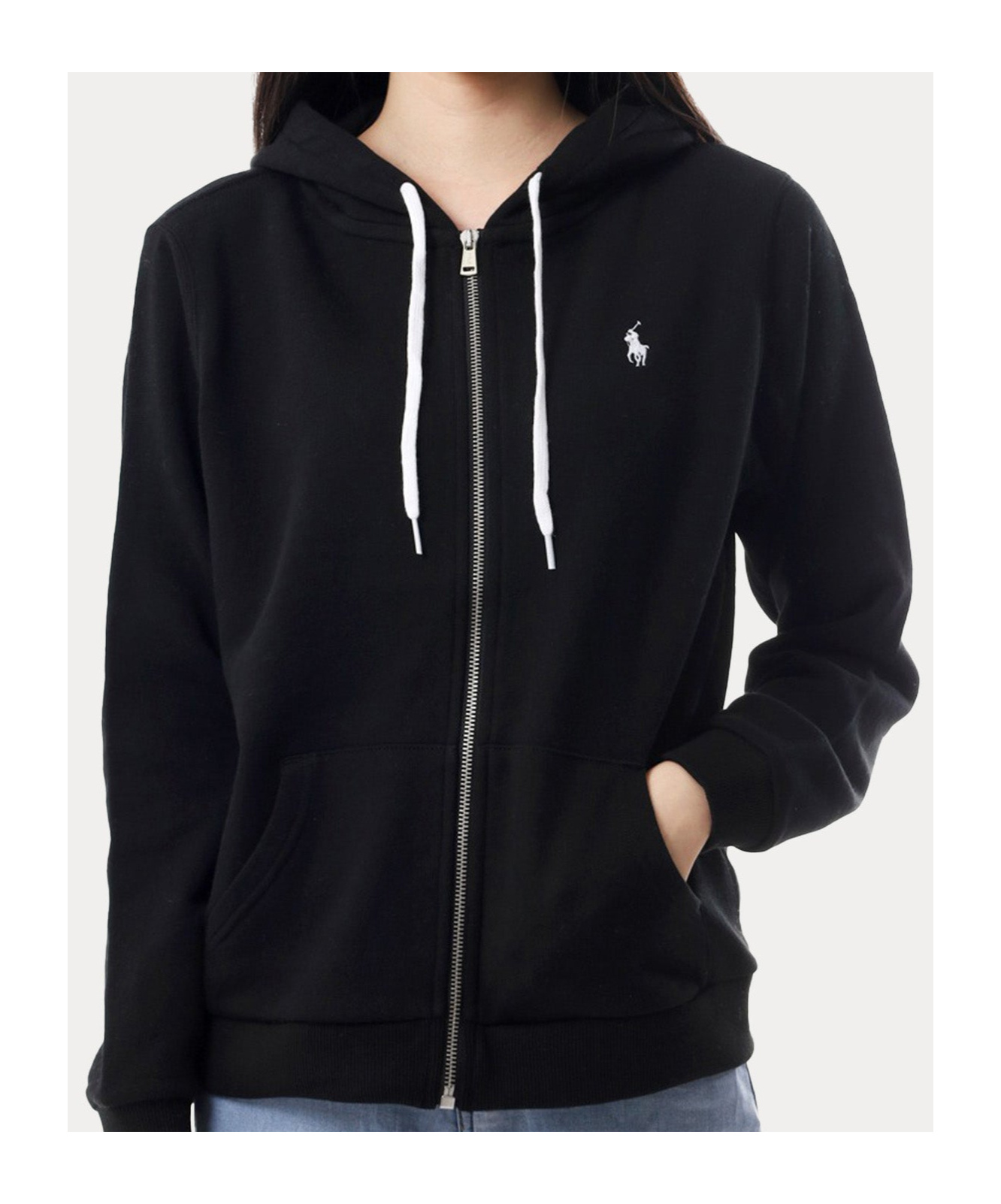 Polo Ralph Lauren Embroidered-logo Pullover Hoodie In Black