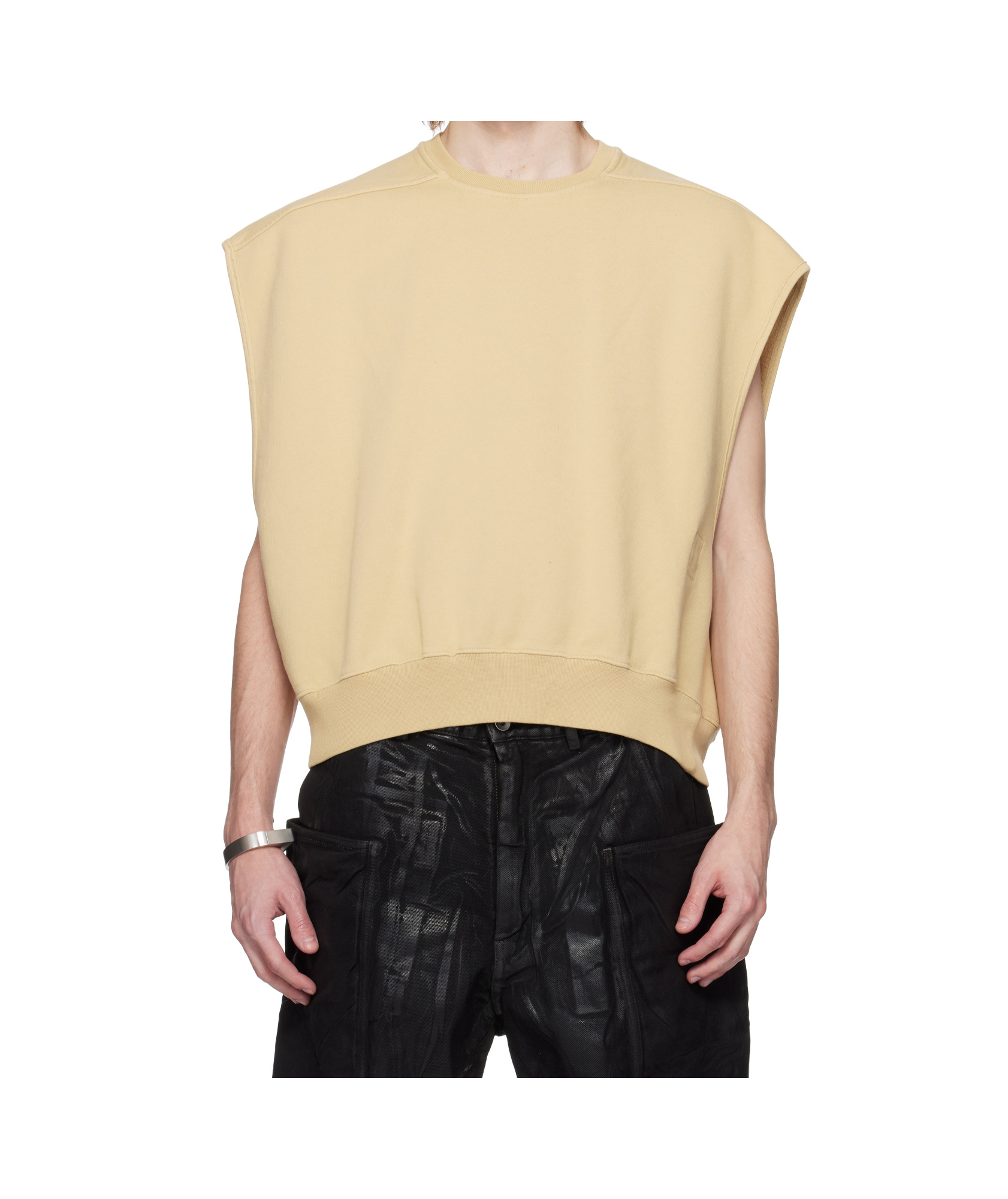 Rick Owens Drkshdw Beige Hollywood Sl Jumbo Tatlin Vest In Nude