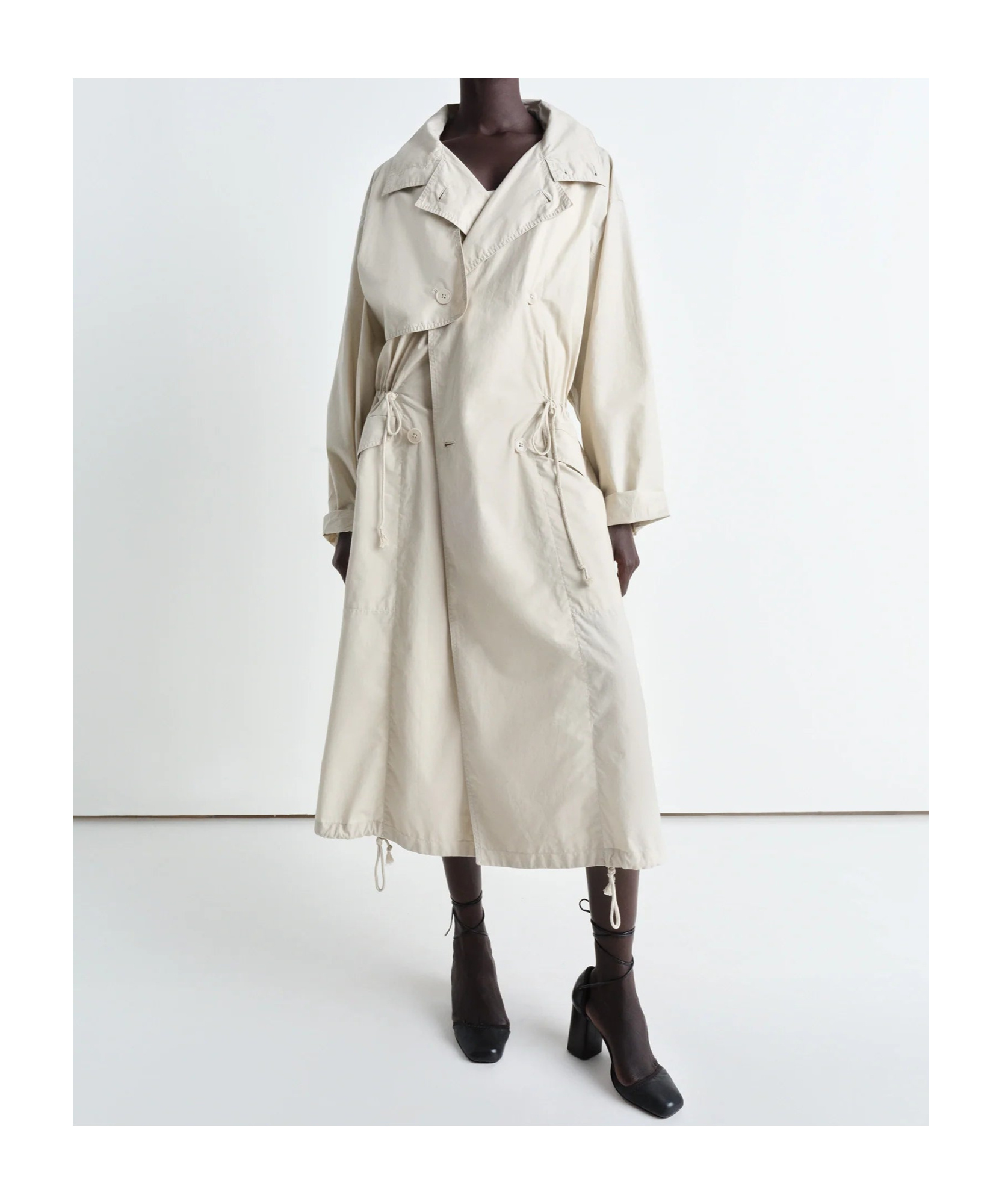 LEMAIRE LEMAIRE LIGHT HOODED TRENCH COAT