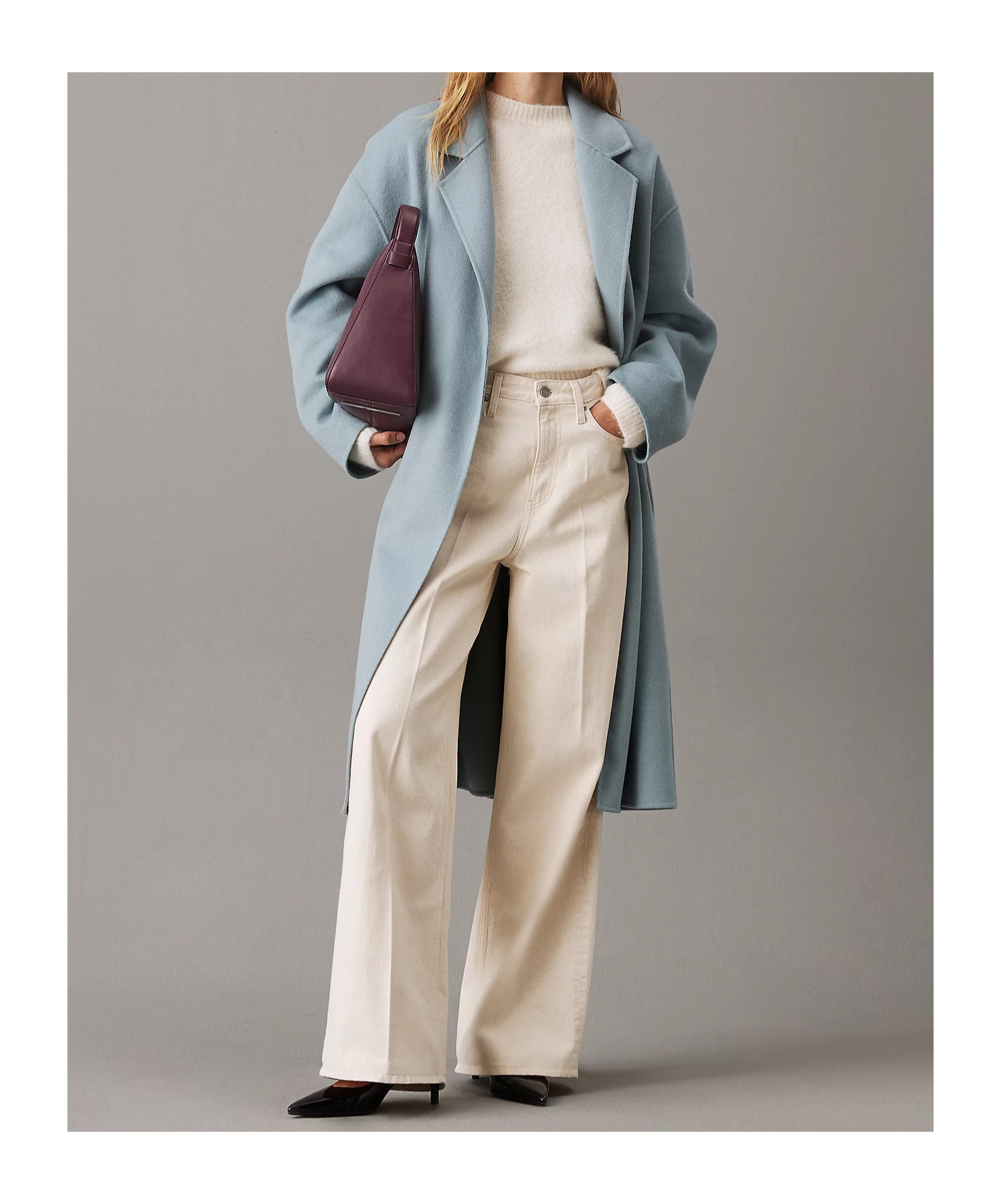 CALVIN KLEIN APPLIQUÉ WIDE-LEG JEANS