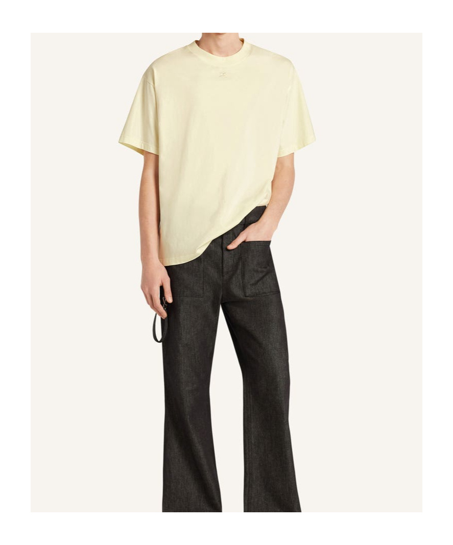 Courrèges Ac-logo T-shirt In Yellow