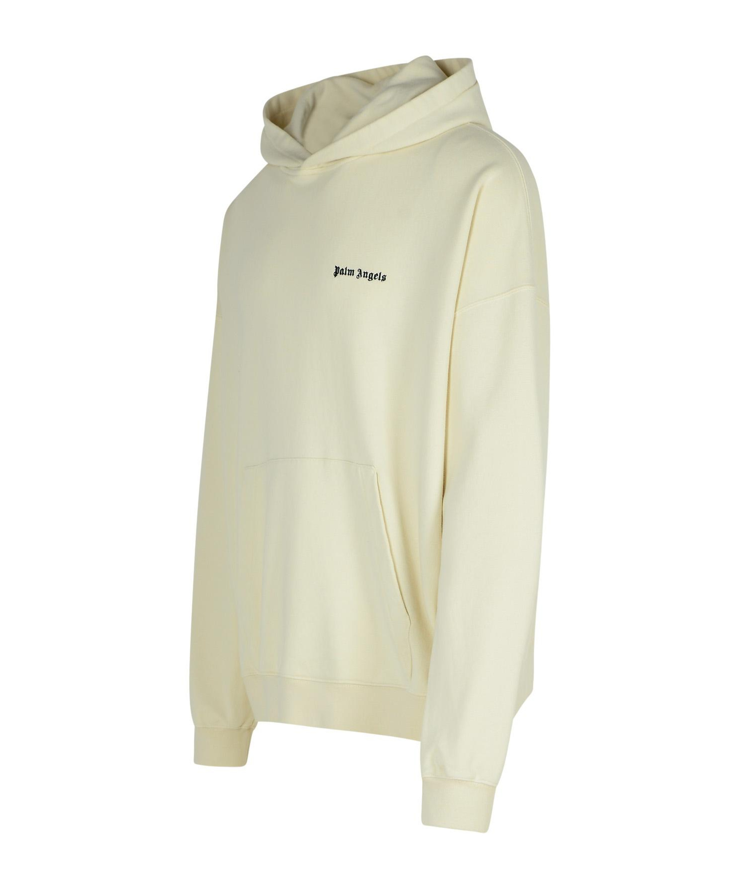 Palm Angels Cotton Hooded Sweater In Nude