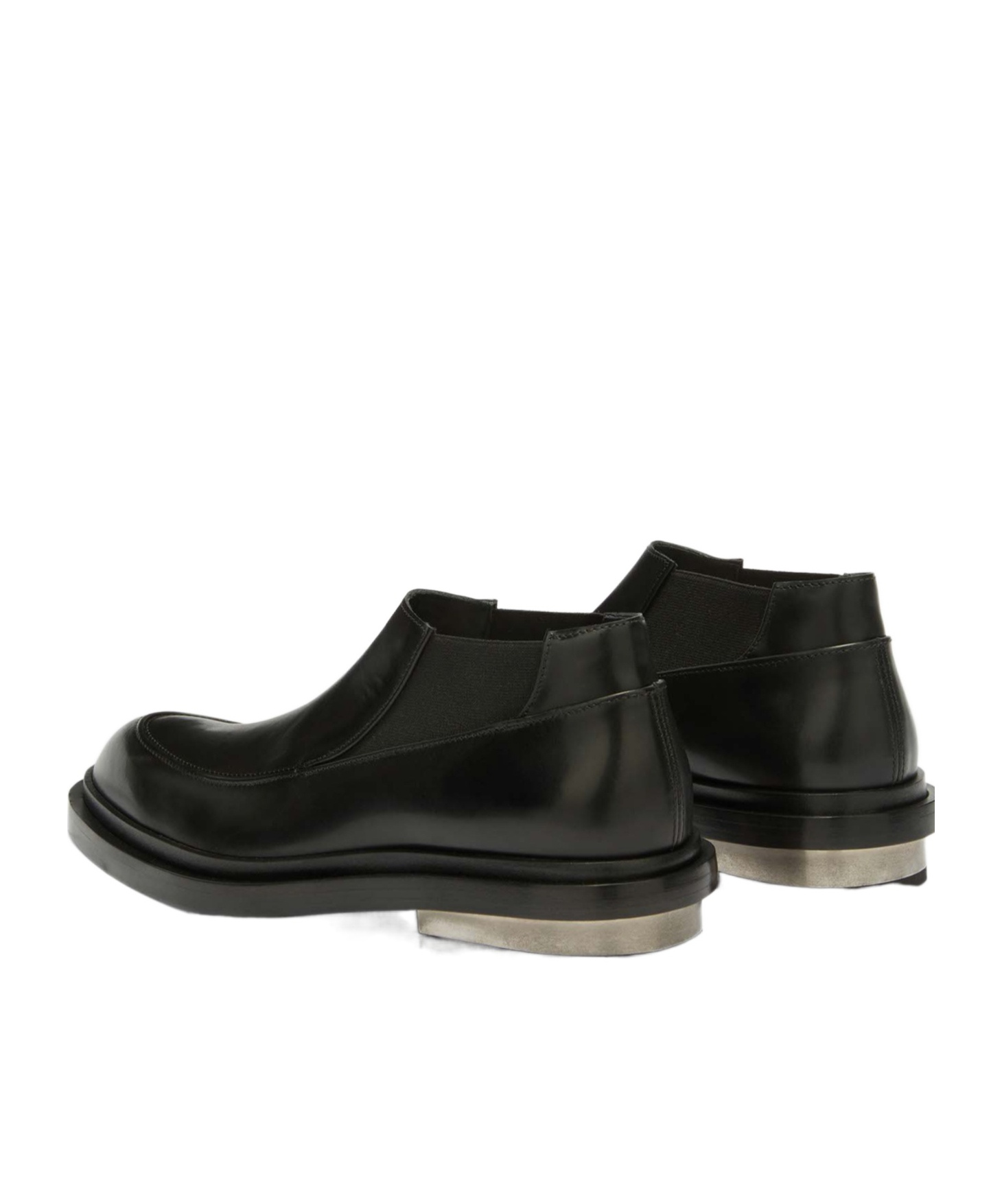 Jil Sander Leather Ankle Boots In Black