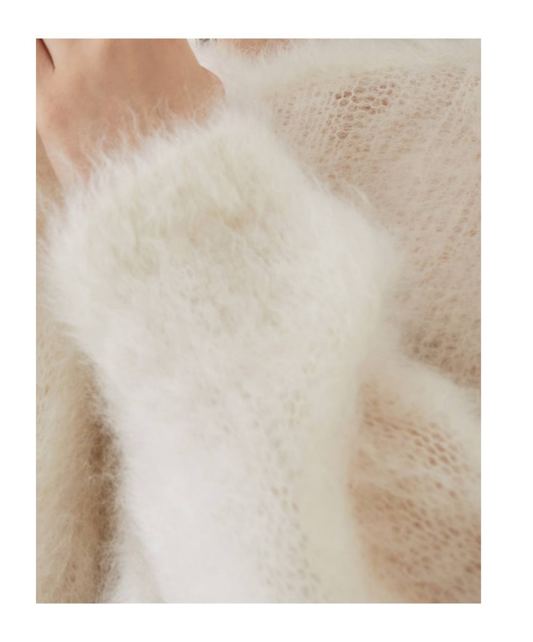 Brunello Cucinelli Mohair-silk Crew Neck Sweater In Neutral