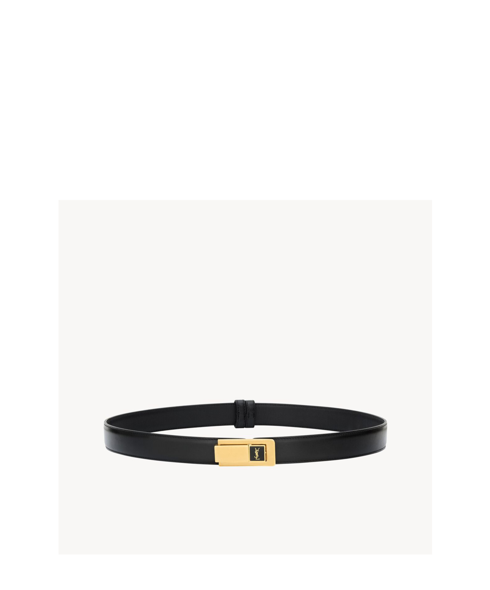 Saint Laurent Logo Belt In Green